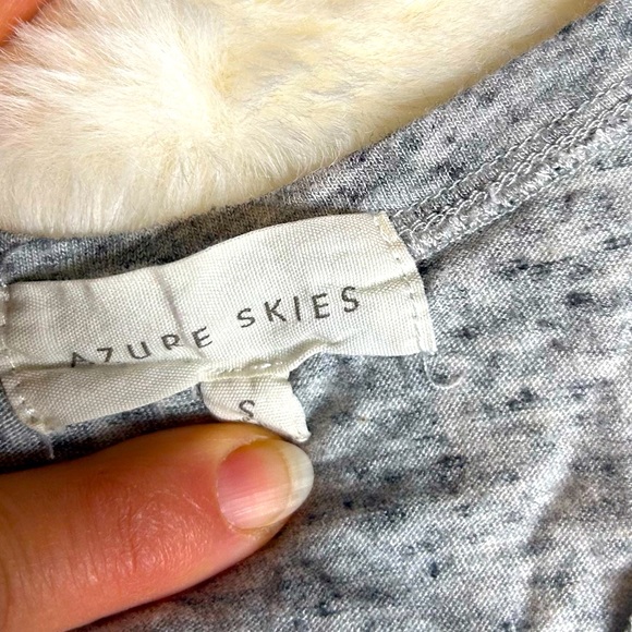 Aritzia Azure Skies Sz S Grey Racerback Tank Top - Picture 3 of 4